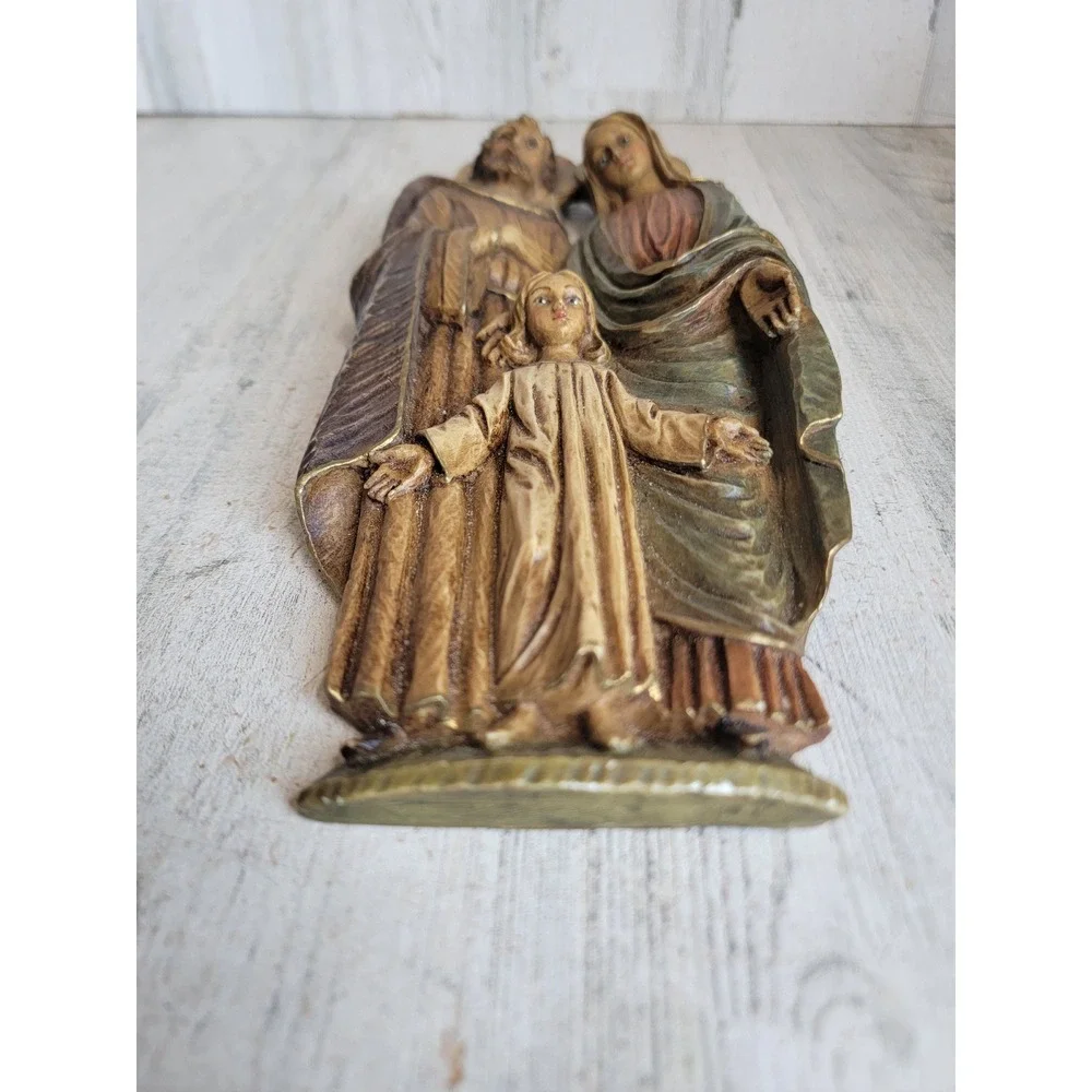 Vintage Italian holy family Mary Joseph Jesus hanging wall‎ decor religious